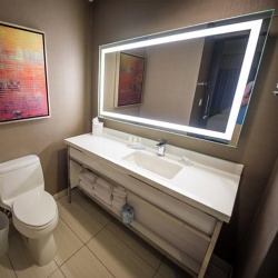 Bath Vanities with Metal Base and LED Mirror for Residence Inn Hotel