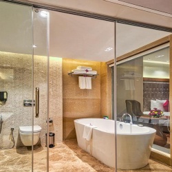 Bathroom Glass Partition Door-to-Door Delivery for Overseas Hotel Projects