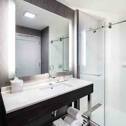 Bathroom vanity and mirror combo