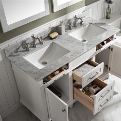 Bianco Carrara Marble Bathroom Vanities for Luxury Hotels & Resorts