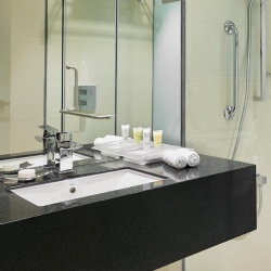 Black Granite Bath Vanity top for hotel