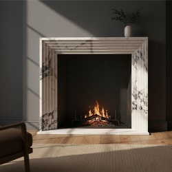 Calacatta Marble Fireplace Mantel for Contemporary Fireplace
