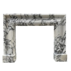 Calacatta Viola Marble Hand-carved Fireplace Mantel Polished