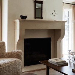 Cast Limestone French Fireplace Mantel