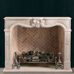 Chesney Provencale Stone Fireplace Mantel