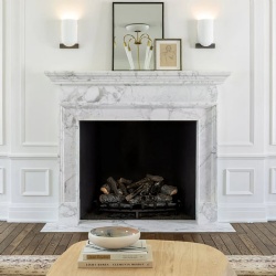 Classically designed marble fireplace by calacatta vagli