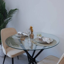 Clear tempered glass table furniture top