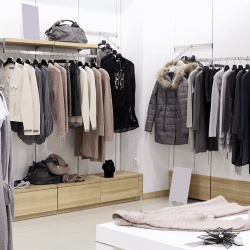 Clothes Display Fixture with Twin Slot Shelving Metal Upright