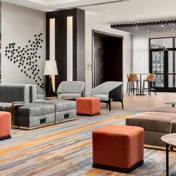Commercial Grade Ottoman for Hotel Lobby Lounge