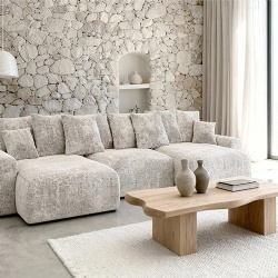 Contract Grade Chenille Sofa for Hospitality Projects