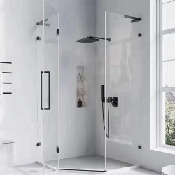Corner Glass Shower Enclosure and Hardware