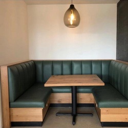 Corner Restaurant Booth for Small Restaurant Layouts