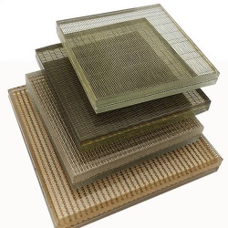 Custom Decorative Fabric Laminated Glass Tempered Art Glass Fabric Screen Laminated Glass