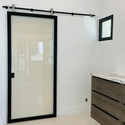 Custom Glass Barn Doors for Hotels