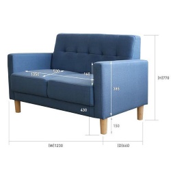 Custom Size Loveseat Sofa for Hotel Projects