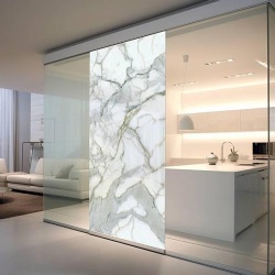 Decorative Laminated Glass with Marble Interlayer