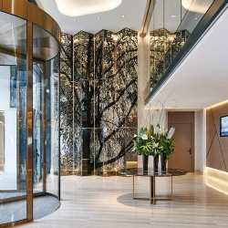Digital Printed Glass for Hotel Lobby Interior in Saudi Arabia
