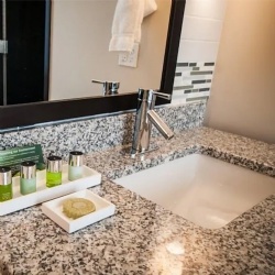 Double Sink Granite Bathroom Vanities and Ceramic Bowl