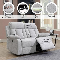 Ergonomic Recliner Sofa for Back Support