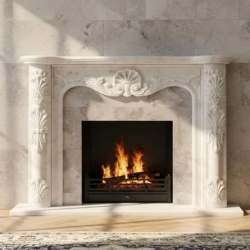 Etsy Luxury french style natural marble fireplace surround mantel