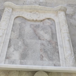 Etsy Luxury french style natural marble fireplace surround mantel
