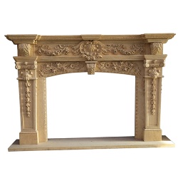 Extra Large MARBLE FIREPLACE BEIGE