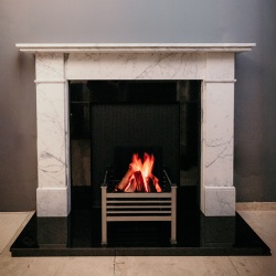 Flat Victorian Marble Fireplace Surround