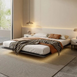 Floating bed modern italian minimalist style