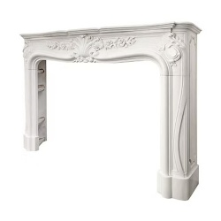 French Louis XV Marble Fireplace Mantel