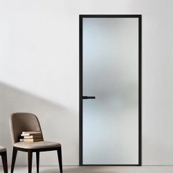 Frosted Privacy Glass Swing Door
