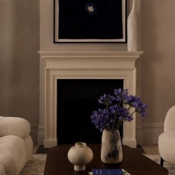 Georgian fireplace renaissance revival residence