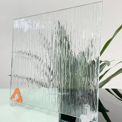 Glass Embossed Art Designed Rain Patterned Glass for Partition Decorative Building ultra clear Tempered Glass