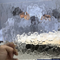 Glass Embossed Art Designed Stone Patterned Glass for Partition Decorative Building ultra clear Tempered Glass