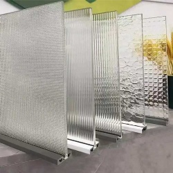 Glass partition with various pattern glass and aluminum profile