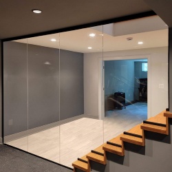 Glass room or divider for commercial and residential space