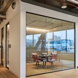 Glass walls dividers sliding door and partitions for commercial and hospitality application