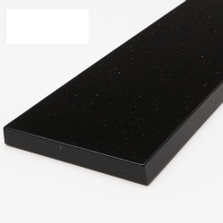 Granite black galaxy cut to size slab with eased edge