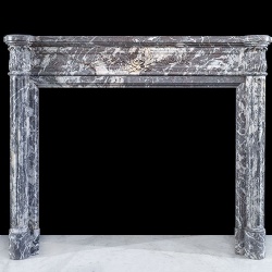 Historic reproduction Antique  Louis XVI Marble Fireplace with Pilaster Jambs