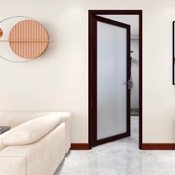 Interior glazing door for apartment