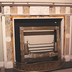 Irish Georgian marble chimneypiece and mantel