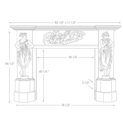 Italian Neoclassical Marble Fireplace Surround