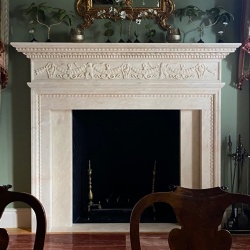 Italian Renaissance limestone fireplace to your living room