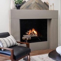 Lightweight Concrete Fireplace