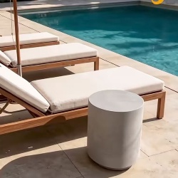 Lighweight concrete lounge pool furniture for commercial hotel