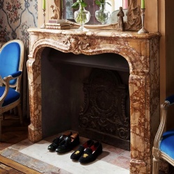 Louis XIV marble fireplace mantel supplier