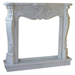 MARBLE CARRARA WHITE FIREPLACE