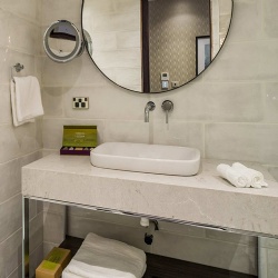 Marble Bathroom Lavatory Countertop and Metal Base