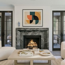 Marble Fireplace Mantel for Modern Interiors