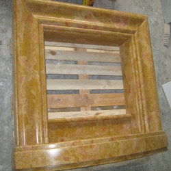 Marble Giallo Reale Fireplace Cornice Surrounding