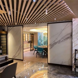 Marble Veined Laminated Glass for Luxury Architectural Interiors